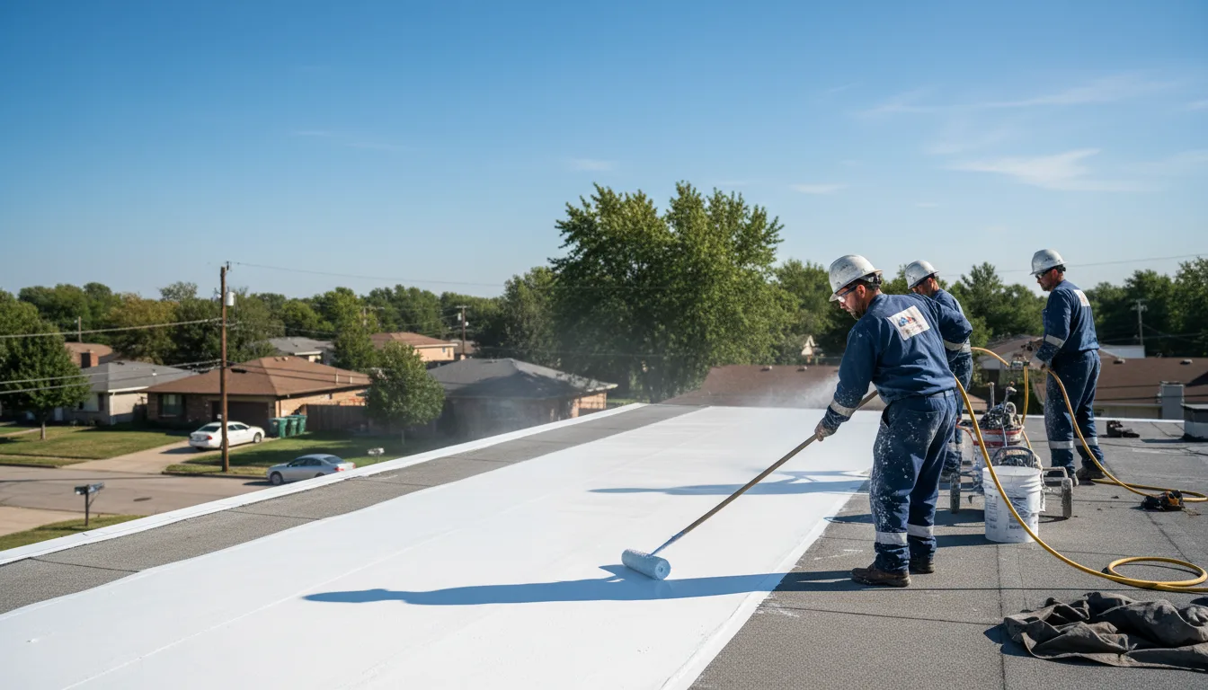 Commercial roof coating in Adair, IL near me
